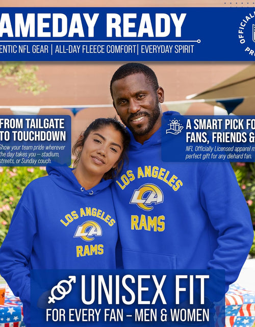 Load image into Gallery viewer, NFL Adult Gameday Hooded Sweatshirt - Poly Fleece Cotton Blend - Stay Warm and Represent Your Team in Style
