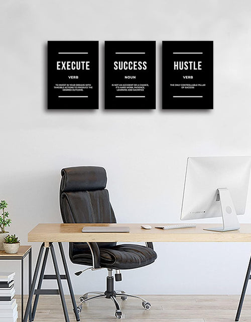 Load image into Gallery viewer, Motivational Wall Art Positive Quote Poster Canvas Painting Execute Success Hustle Inspirational Quotes Wall Art Office Wall Decor Pictures for Home Living Room Workplace,Ready to Hang
