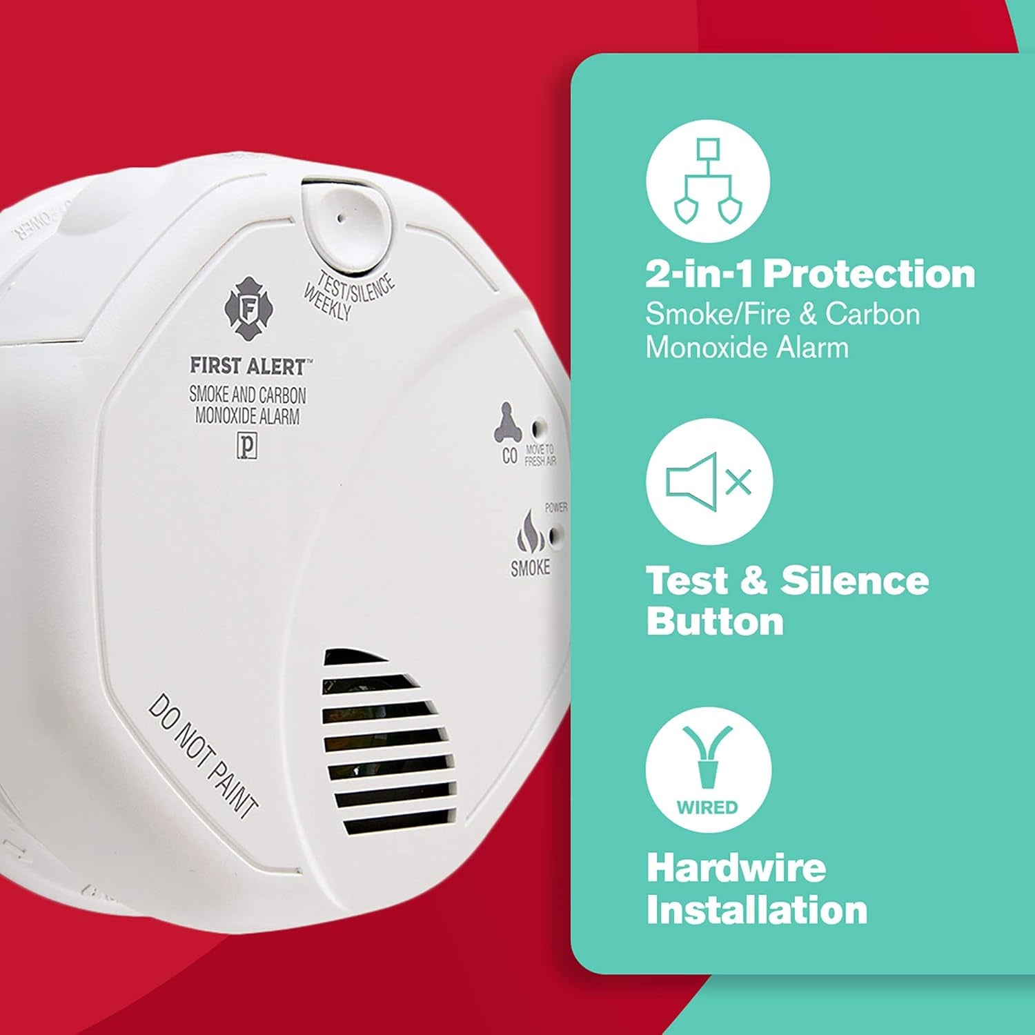 BRK SC7010B-3 Hardwired Smoke and Carbon Monoxide (CO) Detector with Battery Backup, 3-Pack