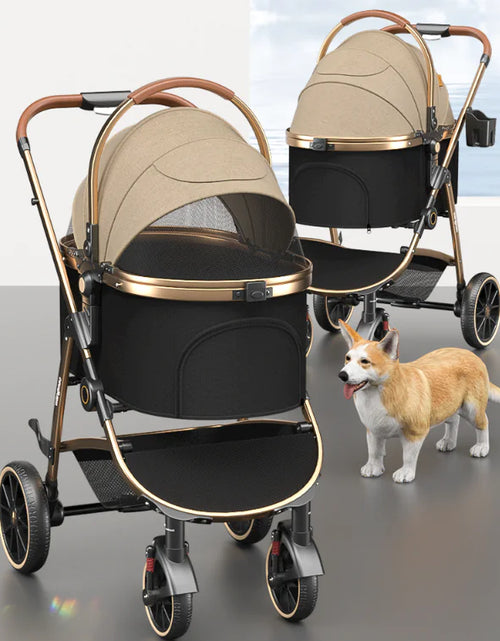 Load image into Gallery viewer, Luxury Medium Dog Pet Stroller - Folding Aluminum Frame
