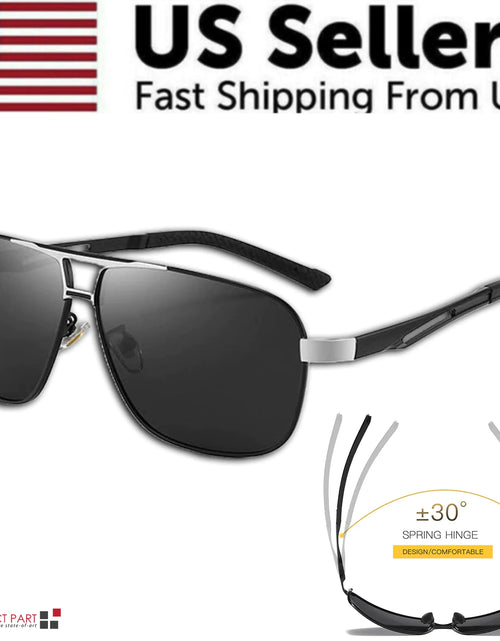 Load image into Gallery viewer, Mens Polarized Pilot Sunglasses Outdoor Driving UV400 Sun Glasses Sport Eyewear
