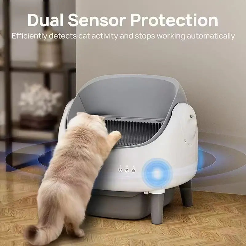 Automatic Self-Cleaning Cat Litter Box with Drawer