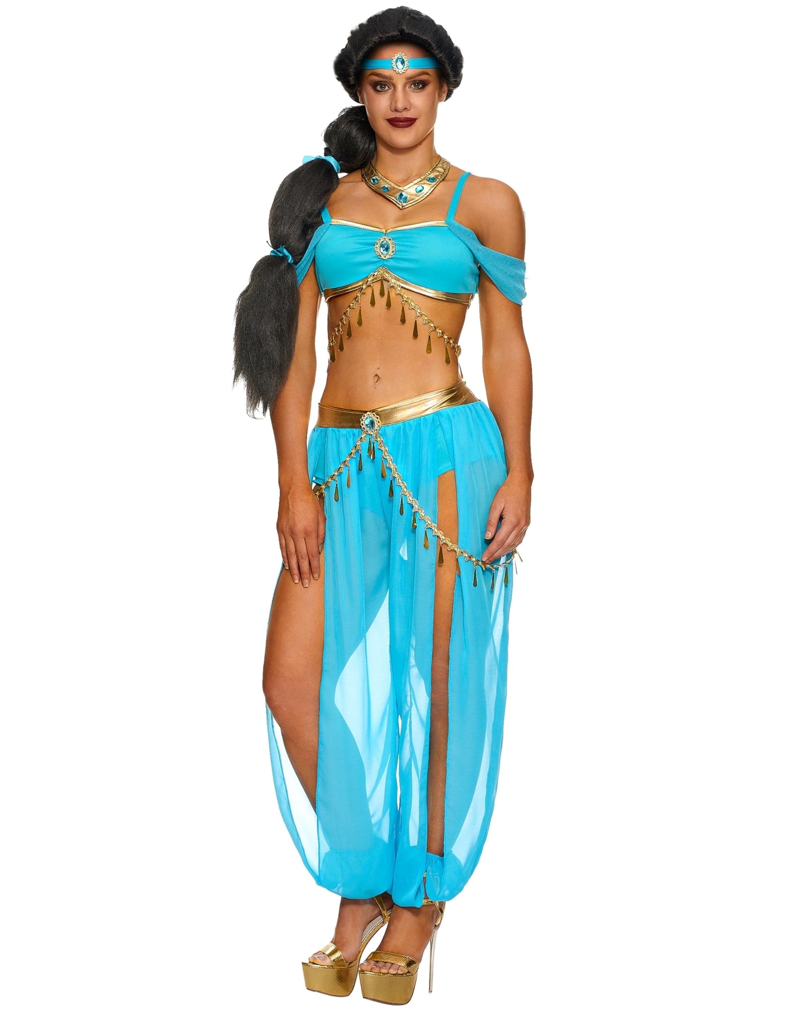 Arabian Princess Costume for Women Fairy Dance Outfit Halloween Fancy-Dress Costume for Themed Party Cosplay