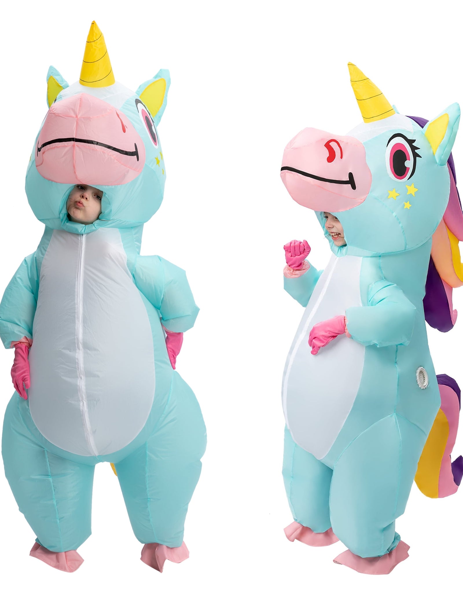 Inflatable Costume for Kids, Full Body Unicorn Costume, Unicorn Air Blown Costume, Unicorn Halloween Costume for Boys and Girls Dress up Party