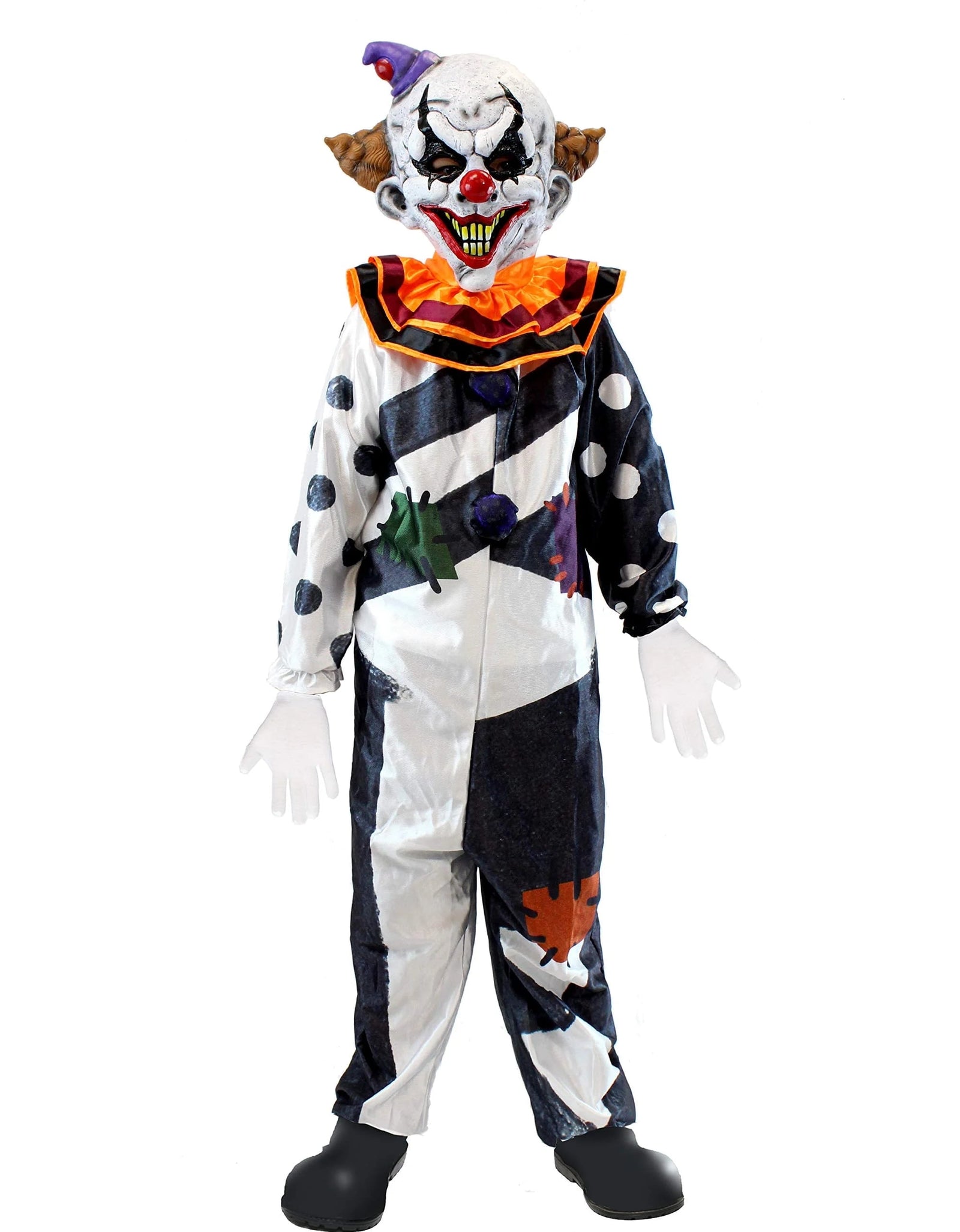 Scary Clown Costume for Kids, Halloween Costume for Boys, Clown Halloween Outfit Set Fancy Dress Cosplay