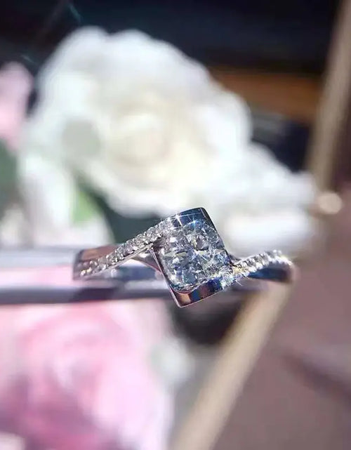 Load image into Gallery viewer, 18K Gold Diamond Custom Ring for Women, Angel Kiss
