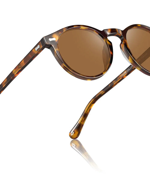 Load image into Gallery viewer, CARFIA Retro Round Polarized Sunglasses for Men Acetate Frame UV400 Driving Sun Glasses
