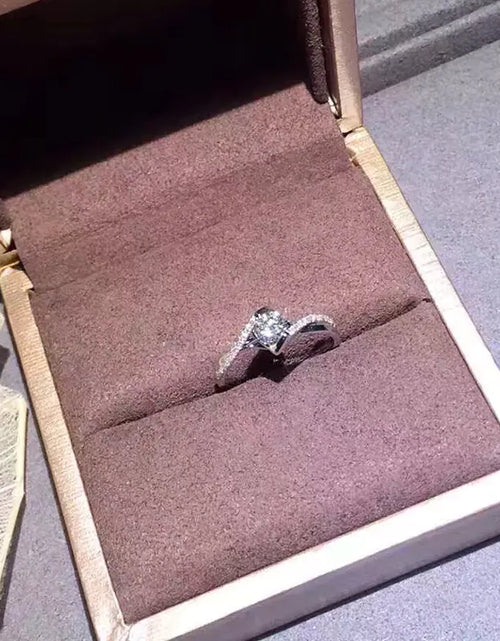 Load image into Gallery viewer, 18K Gold Diamond Custom Ring for Women, Angel Kiss
