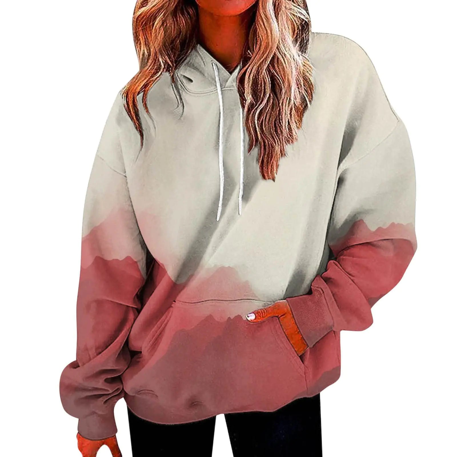 slqdgmryz Oversized Hoodies for Women Plus Size Drawstring Cute Hoodie Loose Preppy Sweatshirt with Pocket Womens Pullover Comfort Hoodies for Anxiety Plus Size Sweatshirts for Women 2024 Pink Large