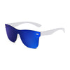 White Frame/Blue Mirror / 62 Millimeters