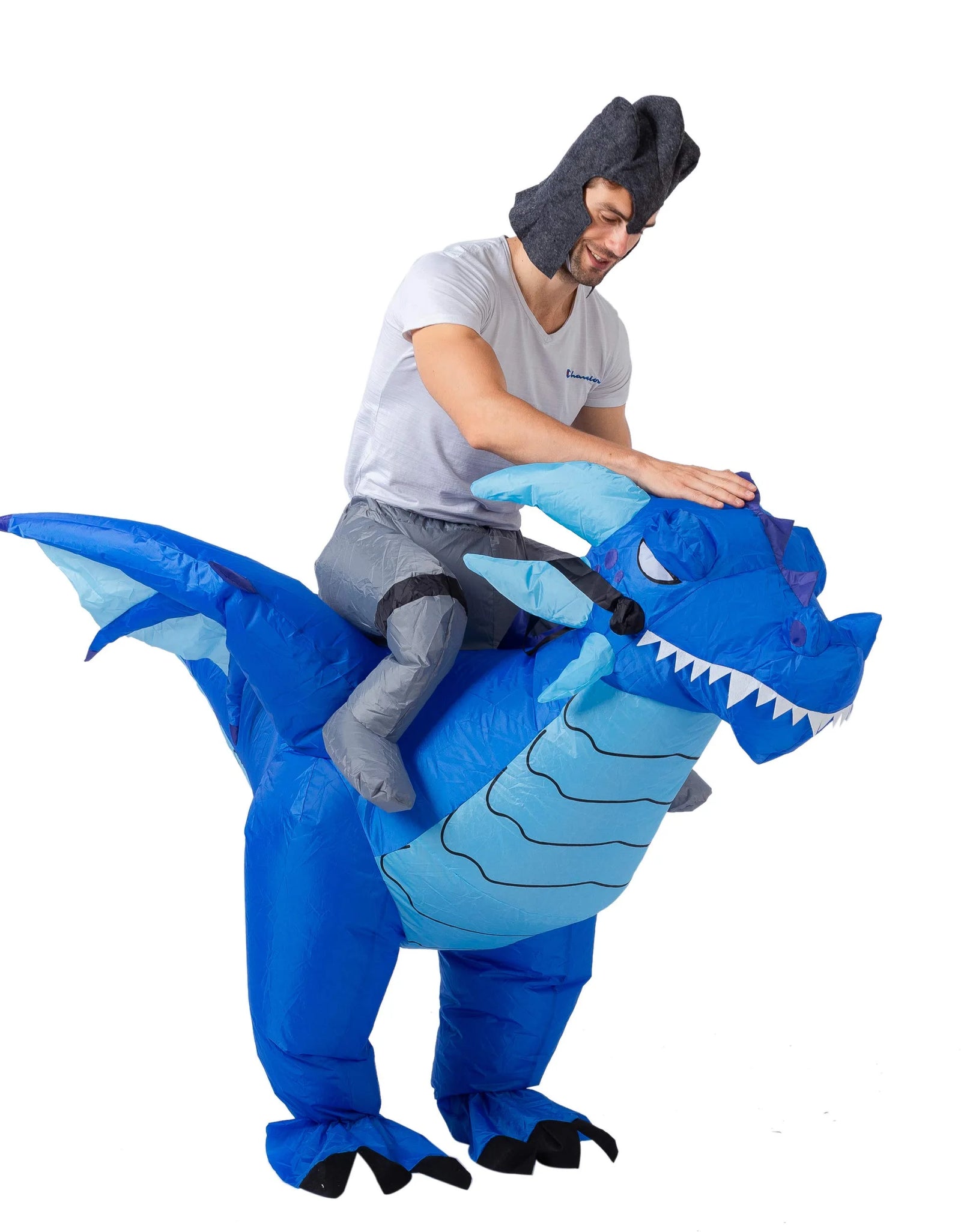 Blow up Dragon Costume, Inflatable Costume for Adult, Ride on Dragon Costume Halloween Party Dress Up