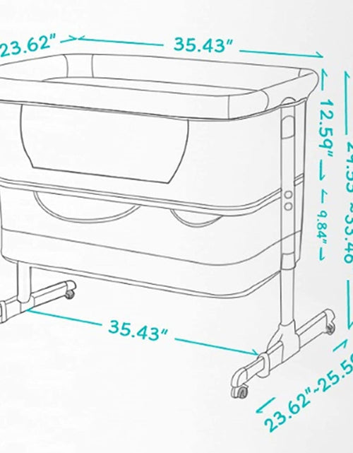 Load image into Gallery viewer, 3In1 Bedside Crib for Girl or Boy, Bedside Sleeper for Baby Portable and Adjustable Crib with Mosquito Net for Newborn Baby,Deep Khaki
