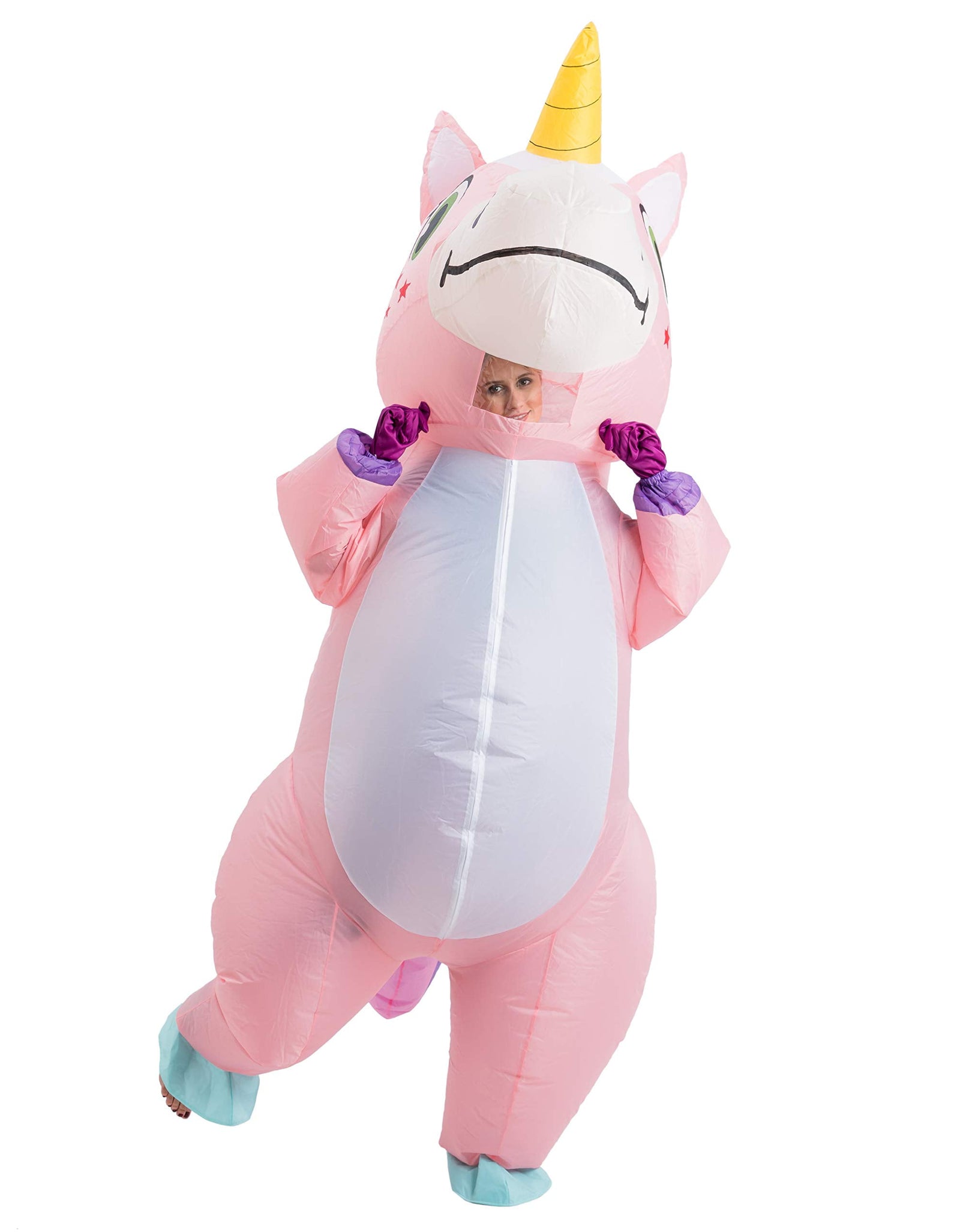 Inflatable Costume for Adults, Full Body Unicorn Air Blow-Up Halloween Costume Dress Up