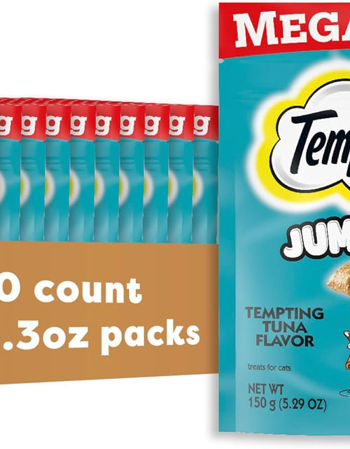 Load image into Gallery viewer, Jumbo Stuff Crunchy and Soft Cat Treats Tempting Tuna Flavor, (10) 5.3 Oz. Pouches
