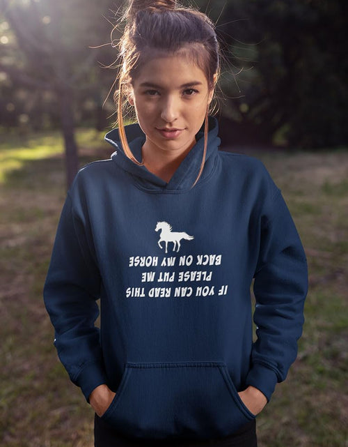 Load image into Gallery viewer, Horse Riding Hoodie for Women and Teen Girls - Equestrian Gift Idea for Riders, Barn Lovers &amp; Horseback Fans
