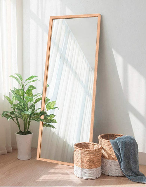 Load image into Gallery viewer, 65&quot;X22&quot; Full Length Mirror - Standing, Hanging or Leaning against Wall, Large Rectangle Bedroom Floor Mirror, Solid Wood Frame Wall-Mounted

