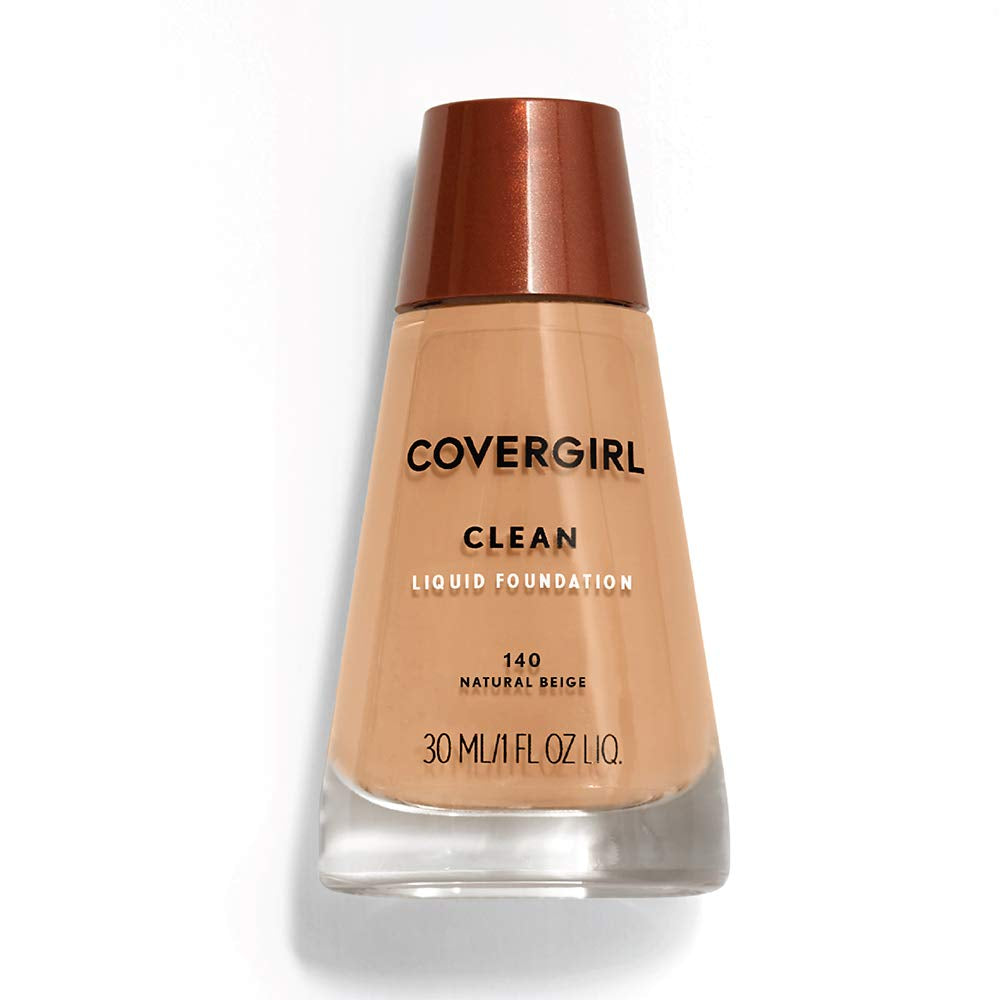 , Clean Makeup Foundation, Natural Beige, 1 Oz, 1 Count (Packaging May Vary)