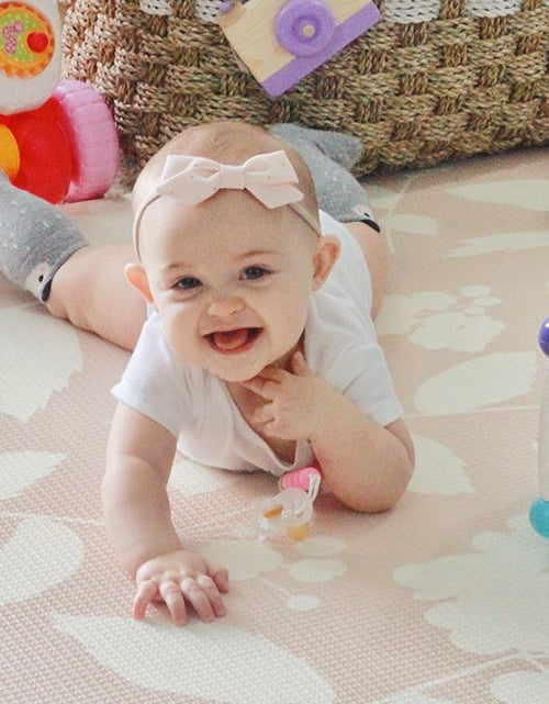 Load image into Gallery viewer, Premium Stylish Foam Floor Mat | Cushy-Soft &amp; Thick | Waterproof, Easy-To-Clean, Hypoallergenic, Non-Toxic, Pet-Friendly, Portable | Baby Play Mat, Yoga, Exercise Mat - Large Blush Pink Garden Blossom

