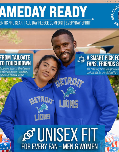 Load image into Gallery viewer, NFL Adult Gameday Hooded Sweatshirt - Poly Fleece Cotton Blend - Stay Warm and Represent Your Team in Style
