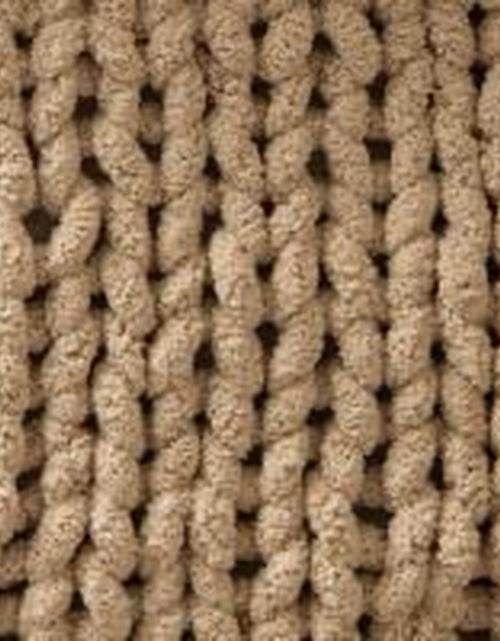 Load image into Gallery viewer, Chunky Knit Blanket Throw - 50&quot;X60&quot; 3.7 Lbs. - Soft Chenille Yarn Knitted Blanket - Machine Washable Crochet Blanket - Handmade Cable Knit Throw Blanket for Couch, Bed (Oat White)
