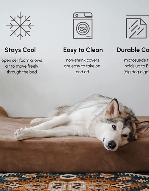 Load image into Gallery viewer, Barker Beds Giant Orthopedic Dog Bed for Large Dogs - 7&quot; Thick Washable XL Mattress with Microsuede Cover - Durable Big Dog Bed - Water-Resistant, Machine Washable - Made in USA (Burgundy)
