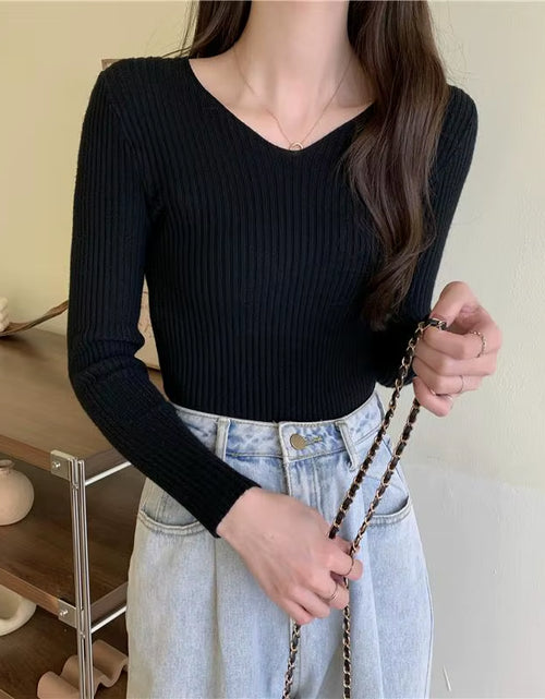 Load image into Gallery viewer, Casual Long Sleeve Knitted Pullover 2025 Autumn Winter Women Sweaters Femme Basic Solid Jersey Tops Fashion Clothes
