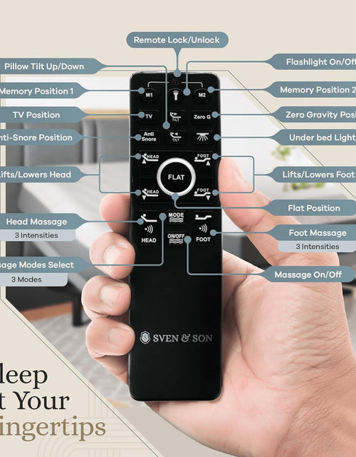 Load image into Gallery viewer, Harmony Adjustable Bed Base, Head and Foot Lift, Massage, Under-Bed Lights, USB, Gel Memory, Zero Gravity Smart Frame - Full
