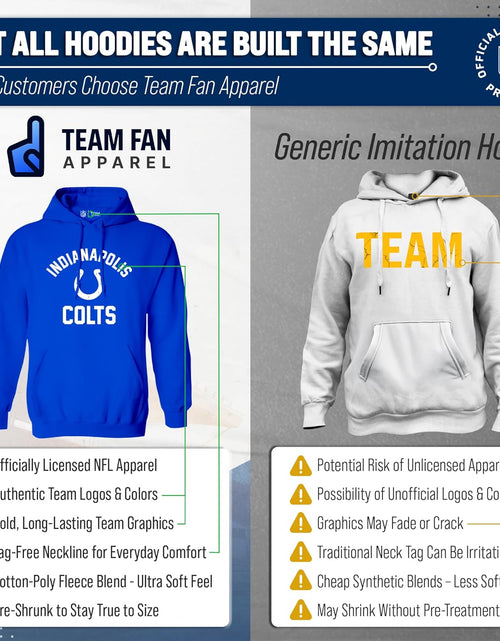 Load image into Gallery viewer, NFL Adult Gameday Hooded Sweatshirt - Poly Fleece Cotton Blend - Stay Warm and Represent Your Team in Style
