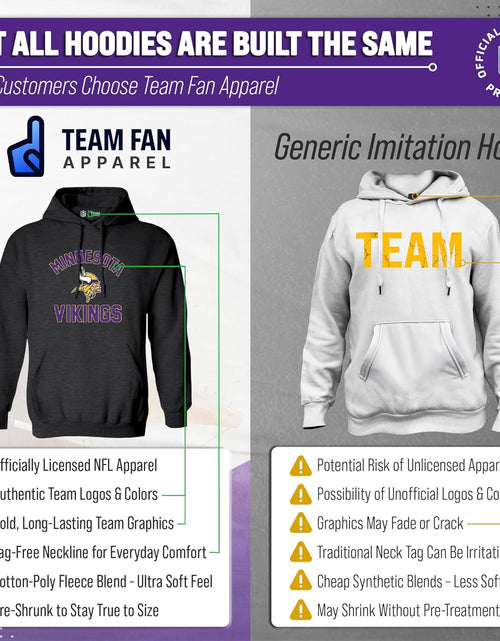 Load image into Gallery viewer, NFL Adult Gameday Hooded Sweatshirt - Poly Fleece Cotton Blend - Stay Warm and Represent Your Team in Style
