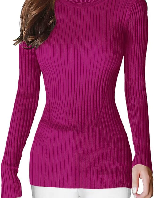 Load image into Gallery viewer, Turtleneck Ribbed Sweaters for Women Cute Sexy Knitted Warm Fitted Sweater
