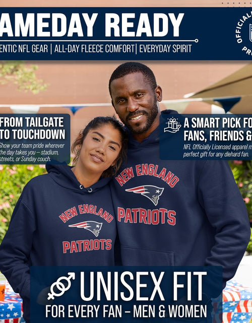 Load image into Gallery viewer, NFL Adult Gameday Hooded Sweatshirt - Poly Fleece Cotton Blend - Stay Warm and Represent Your Team in Style
