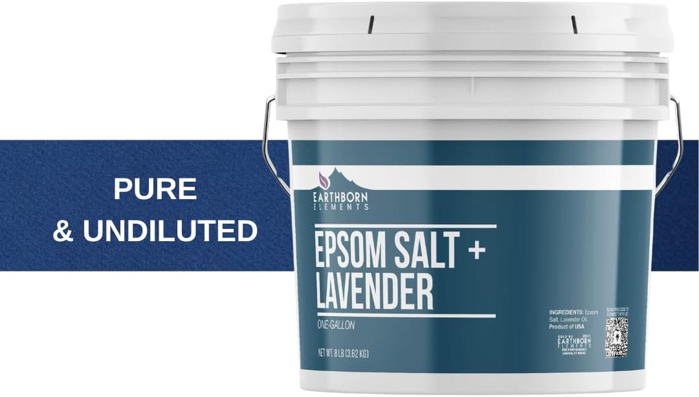 Lavender Epsom Salt, Infused with Essential Oil, Always Pure (1 Gallon)