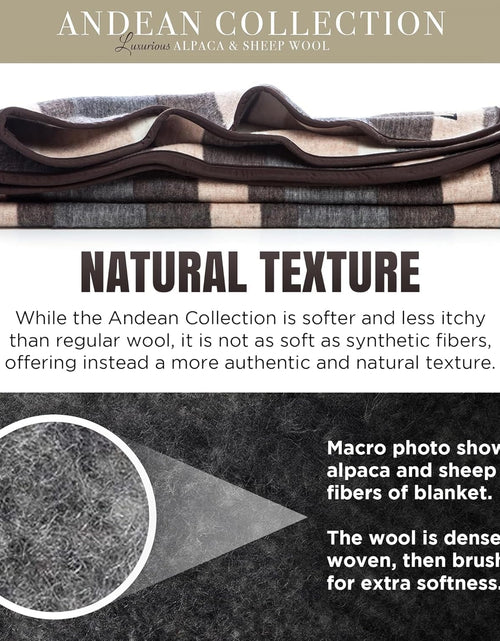Load image into Gallery viewer, Natural Alpaca &amp; Sheep Wool Blanket – Twin Size – Heavyweight Warmth, Thick, Breathable, Natural Texture &amp; Scent, 63 X 84 Inches, 4.2 Lbs – Made in Peru
