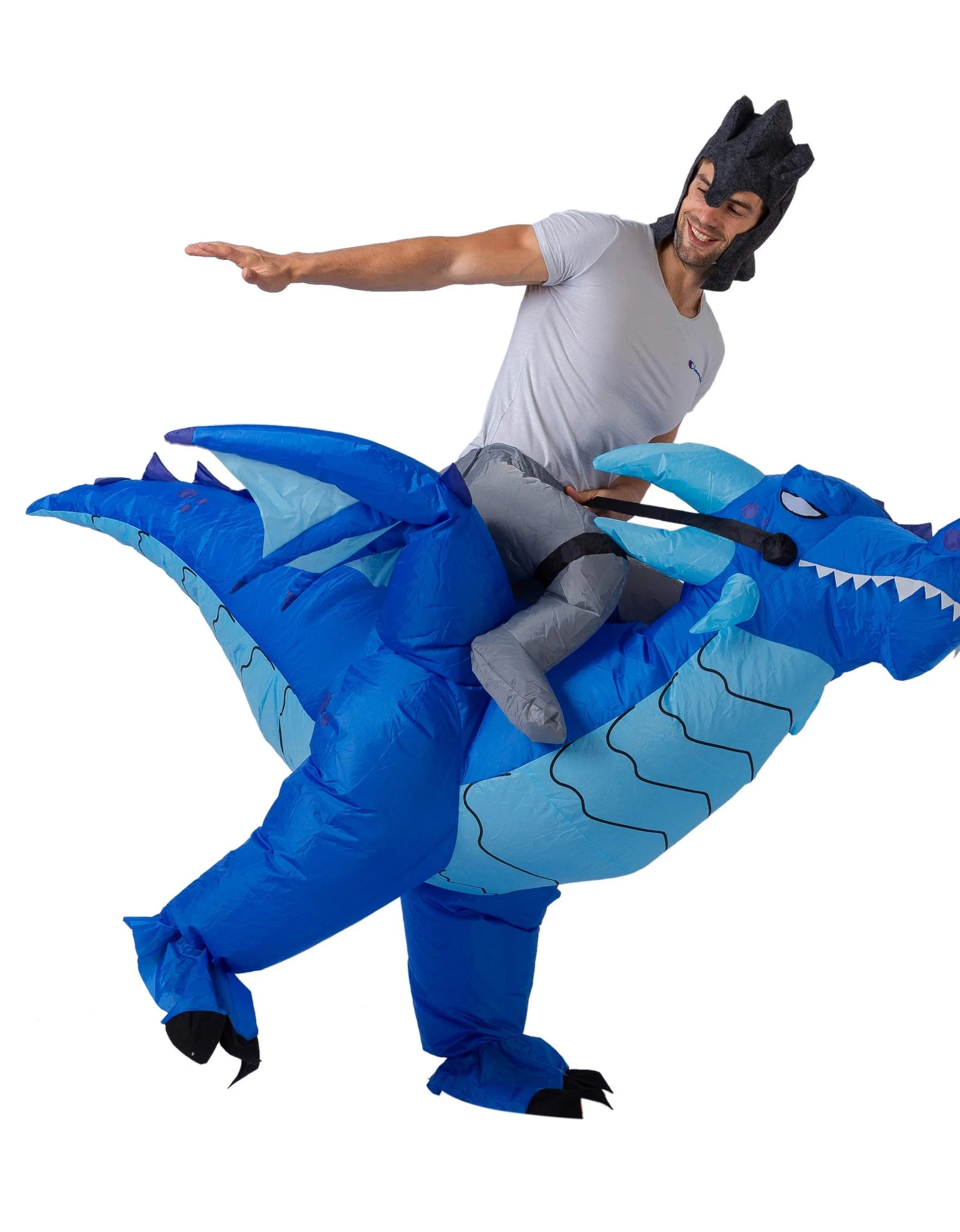 Blow up Dragon Costume, Inflatable Costume for Adult, Ride on Dragon Costume Halloween Party Dress Up