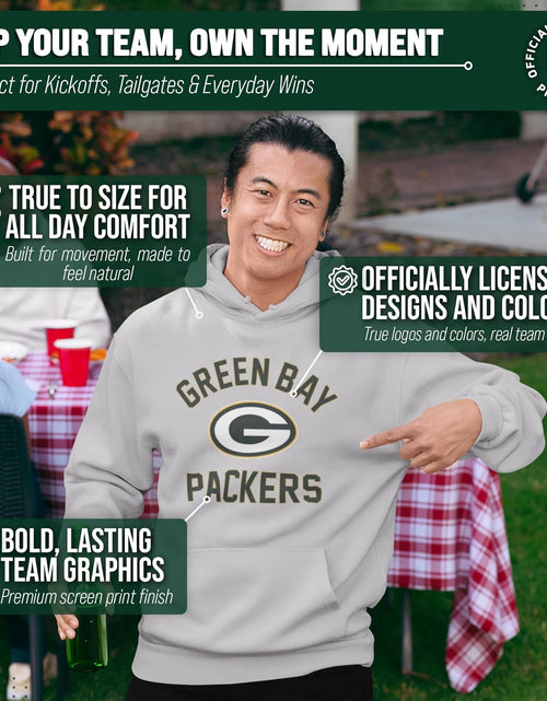 Load image into Gallery viewer, NFL Adult Gameday Hooded Sweatshirt - Poly Fleece Cotton Blend - Stay Warm and Represent Your Team in Style
