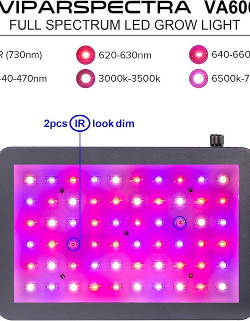Load image into Gallery viewer, LED Grow Light,  Newest Dimmable 600W LED Grow Light, with Daisy Chain, Dual Chips Full Spectrum LED Grow Lamp for Hydroponic Indoor Plants Veg and Flower Actual Power 132 Watt
