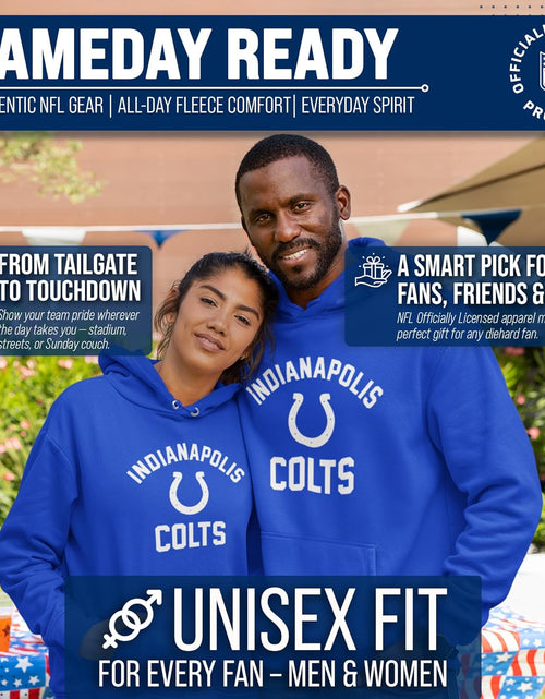 Load image into Gallery viewer, NFL Adult Gameday Hooded Sweatshirt - Poly Fleece Cotton Blend - Stay Warm and Represent Your Team in Style
