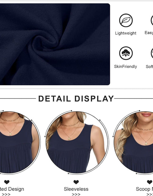 Load image into Gallery viewer, Women&#39;S 2025 Summer Sleeveless Tank Vest Casual Ruffle Tunic Top Loose Comfy Blouse Tshirts
