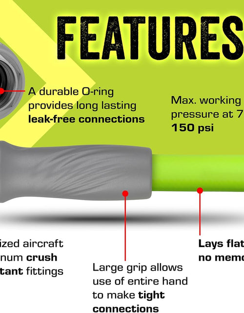 Load image into Gallery viewer, Garden Lead-In Hose with Swivelgrip, 5/8 In. X 10 Ft., Lightweight All-Weather Water Hose, Durable and Flexible, Leak-Free Connections
