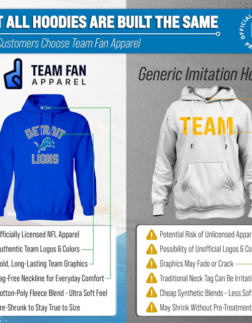 Load image into Gallery viewer, NFL Adult Gameday Hooded Sweatshirt - Poly Fleece Cotton Blend - Stay Warm and Represent Your Team in Style
