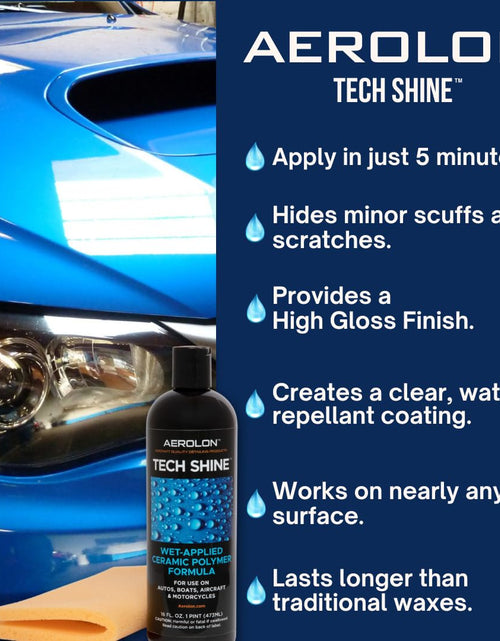 Load image into Gallery viewer, Tech Shine: Ceramic Coating for Cars, Car Wax, Car Polish, Ceramic Polymer Coating, Hydrophobic Top Coat Polish and Sealer, 6-8 Applications per Bottle
