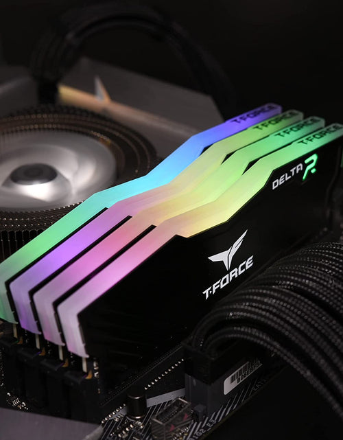Load image into Gallery viewer, T-Force Delta RGB DDR4 16GB (2X8Gb) 3200Mhz (PC4-25600) CL16 Desktop Memory Module Ram Black - TF3D416G3200HC16CDC01
