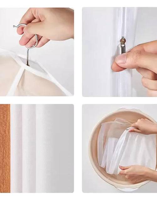 Load image into Gallery viewer, Clothes Hanging Dust Cover Wedding Dress Cover Suit Coat Storage Bag Transparent Fully Enclosed Clothes Cover with Zipper
