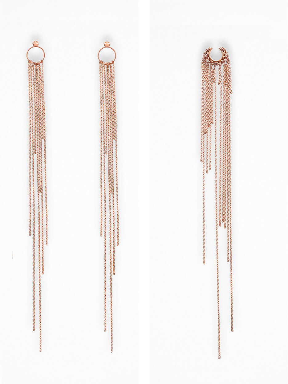 "RAIN EAR SET" VERMEIL
