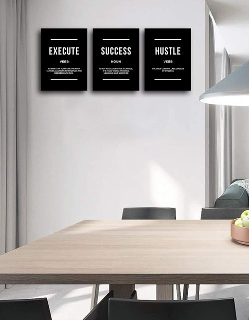Load image into Gallery viewer, Motivational Wall Art Positive Quote Poster Canvas Painting Execute Success Hustle Inspirational Quotes Wall Art Office Wall Decor Pictures for Home Living Room Workplace,Ready to Hang
