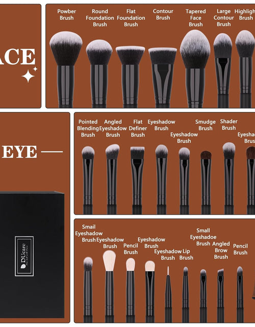 Load image into Gallery viewer, Professional Makeup Brushes Set 27Pcs Makeup Brush Set Premium Synthetic Kabuki Foundation Blending Face Powder Blush Concealers Eye Shadows Brushes
