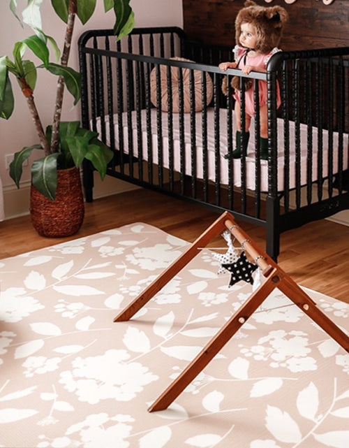 Load image into Gallery viewer, Premium Stylish Foam Floor Mat | Cushy-Soft &amp; Thick | Waterproof, Easy-To-Clean, Hypoallergenic, Non-Toxic, Pet-Friendly, Portable | Baby Play Mat, Yoga, Exercise Mat - Large Blush Pink Garden Blossom
