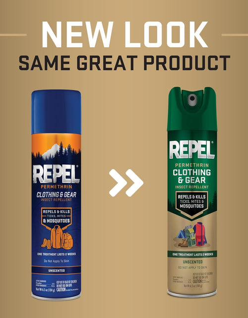 Load image into Gallery viewer, Permethrin Clothing &amp; Gear Insect lent, Use on Outdoor Gear, Tents and Sleeping Bags, s Mosquitoes, Ticks, Mites, (Aerosol Spray), 6.5 Fl Oz (Pack of 6)
