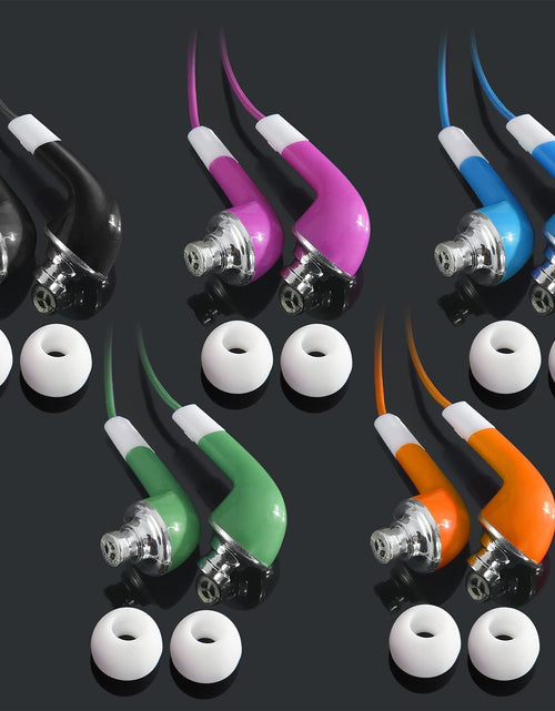 Load image into Gallery viewer, Earbuds Bulk for Kids Students School Classroom 30 Pack,  Wholesale Disposable Earphones Headphones for Computers Chromebook Ipad PC Android Phone, Fits All 3.5Mm Interface
