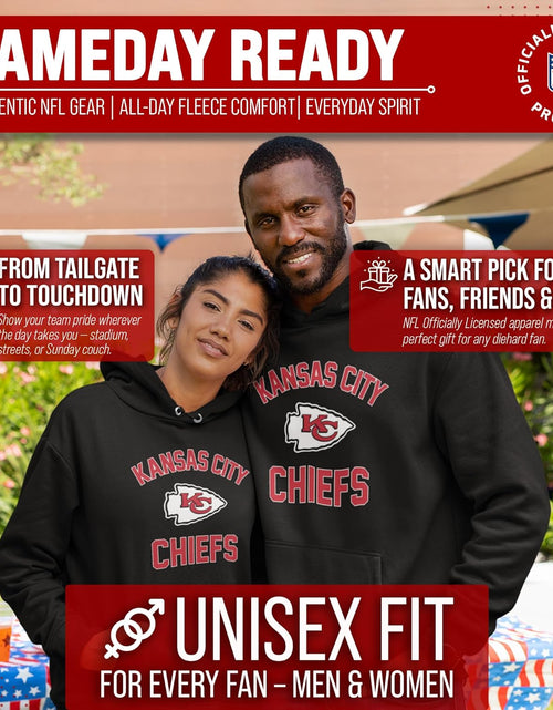 Load image into Gallery viewer, NFL Adult Gameday Hooded Sweatshirt - Poly Fleece Cotton Blend - Stay Warm and Represent Your Team in Style
